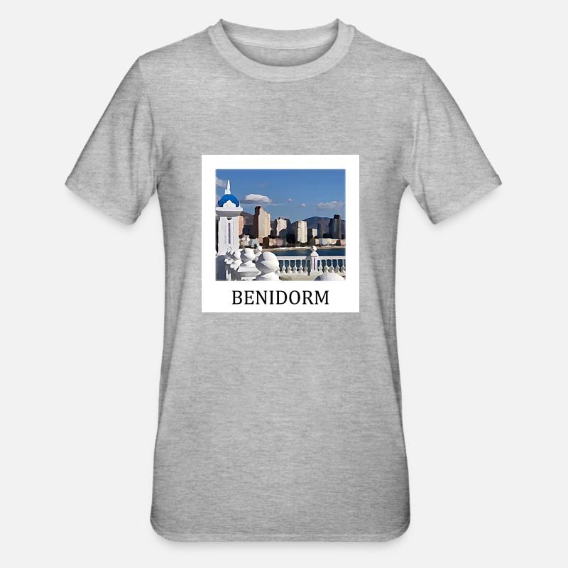 Benidorm - T-shirt polycoton Unisexe - gris chiné