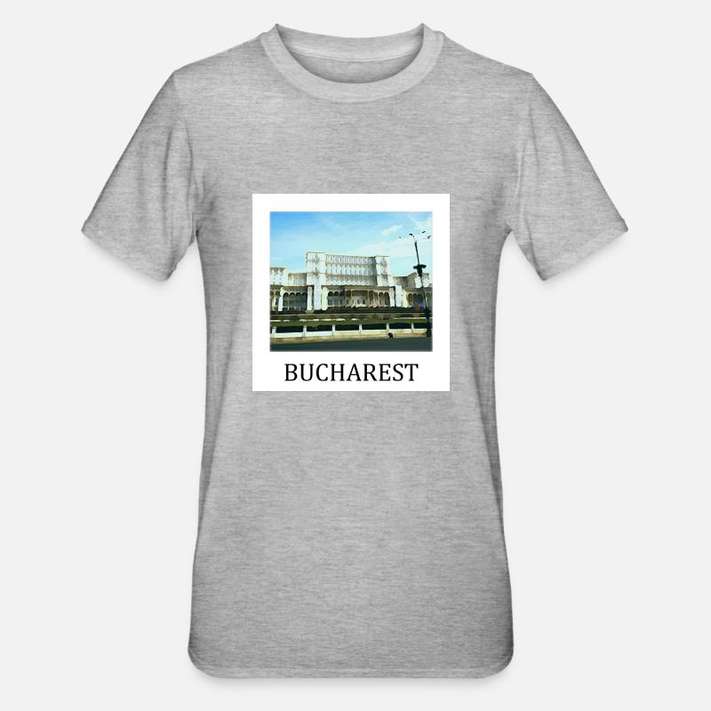 Bucarest - T-shirt polycoton Unisexe - gris chiné