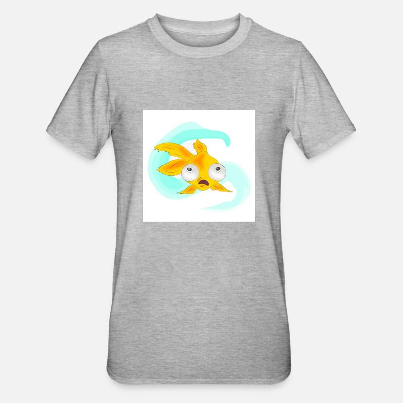Poisson aux yeux exorbités - T-shirt polycoton Unisexe - gris chiné
