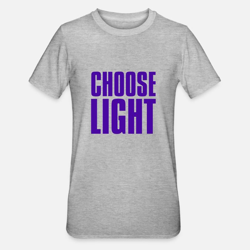 choose light - Unisex Polycotton T-Shirt - heather grey