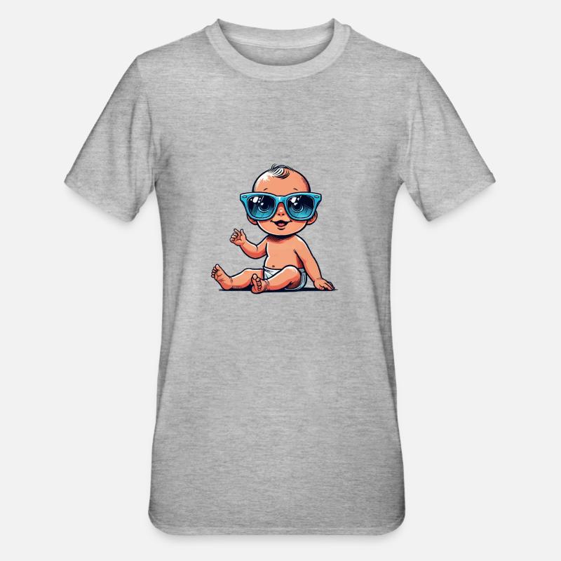Bande dessinée pour bébé - T-shirt polycoton Unisexe - gris chiné