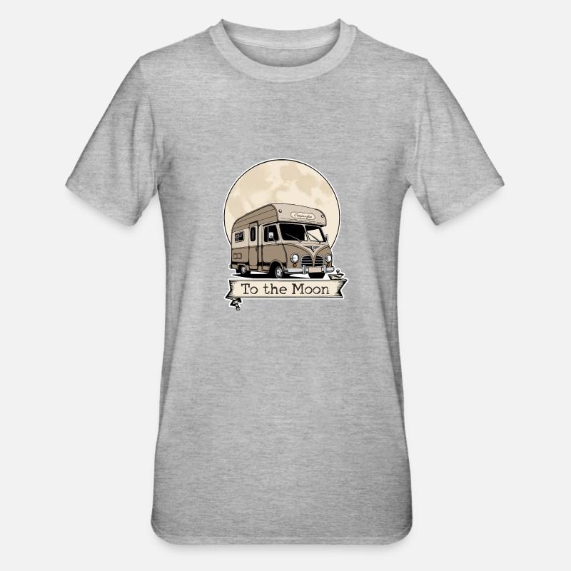 Vers la Lune - T-shirt polycoton Unisexe - gris chiné