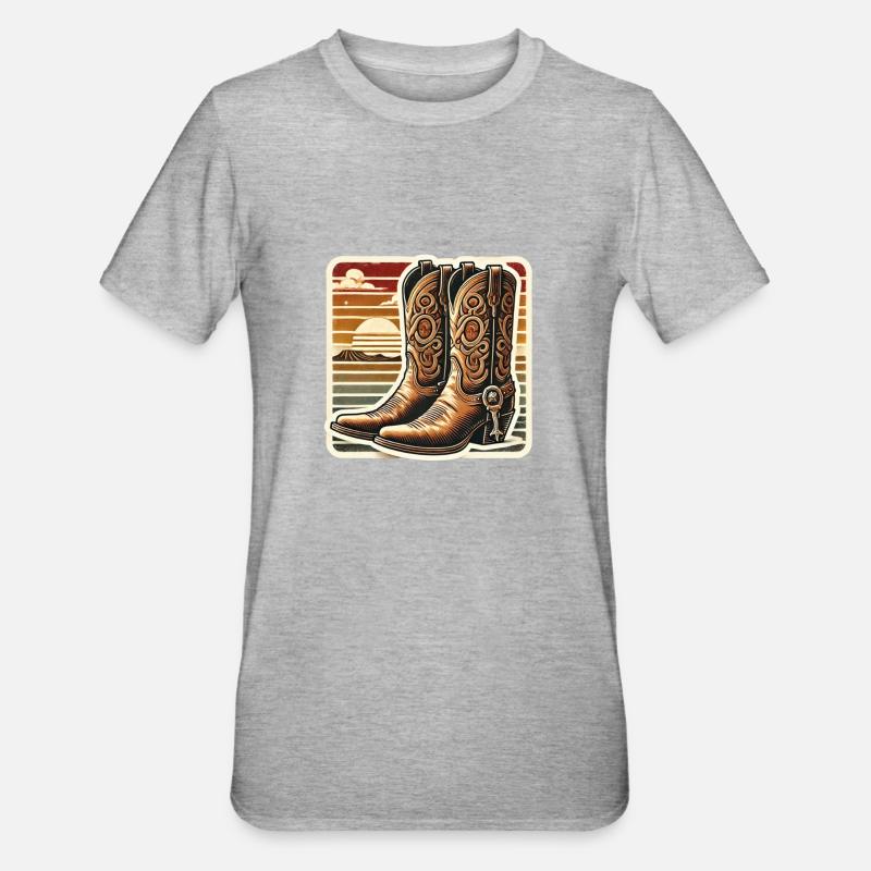 Linedance Geschenk - Unisex Polycotton T-Shirt - Grau meliert