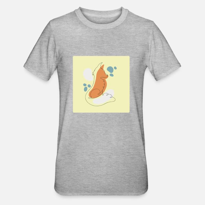 Fuchs - Unisex Polycotton T-Shirt - Grau meliert