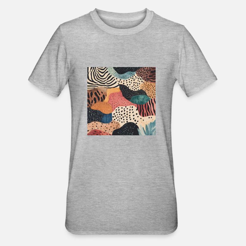 Diversity pattern - Unisex Polycotton T-Shirt - Grau meliert