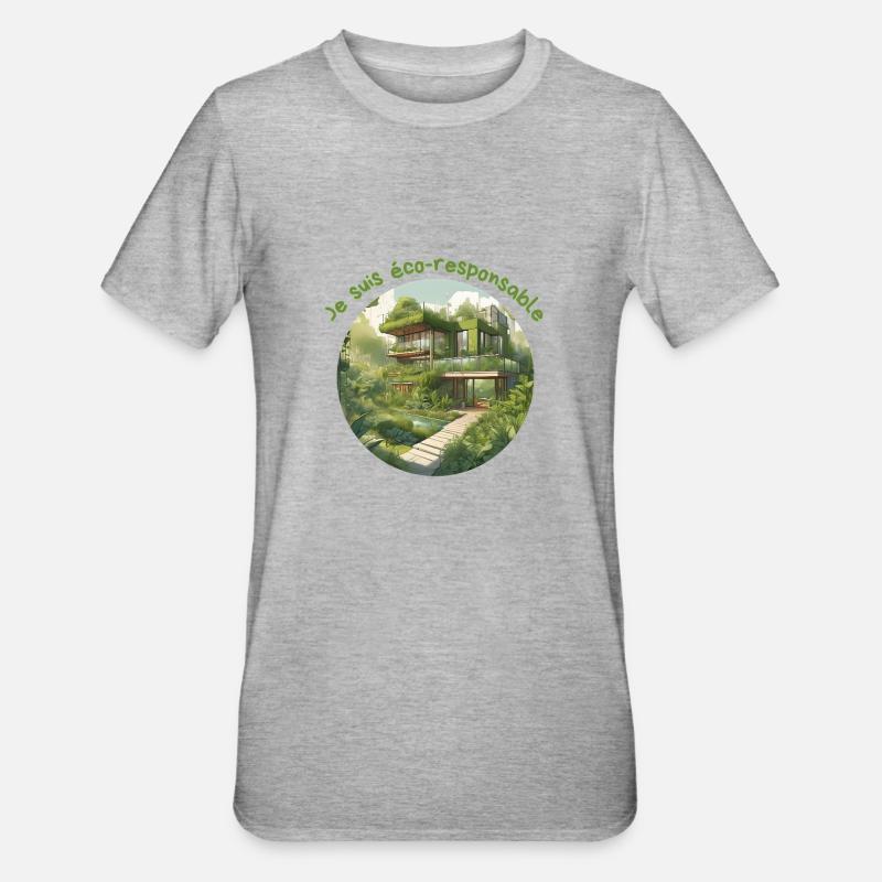 éco-responsable - T-shirt polycoton Unisexe - gris chiné