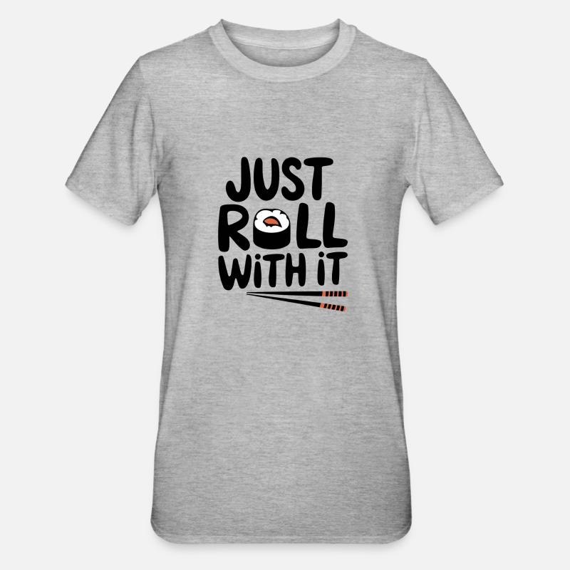 Il suffit de rouler avec - T-shirt polycoton Unisexe - gris chiné