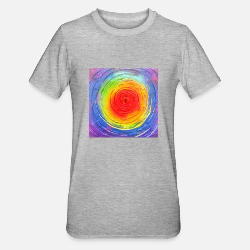 Chakra Kraft - Unisex Polycotton T-Shirt - Grau meliert