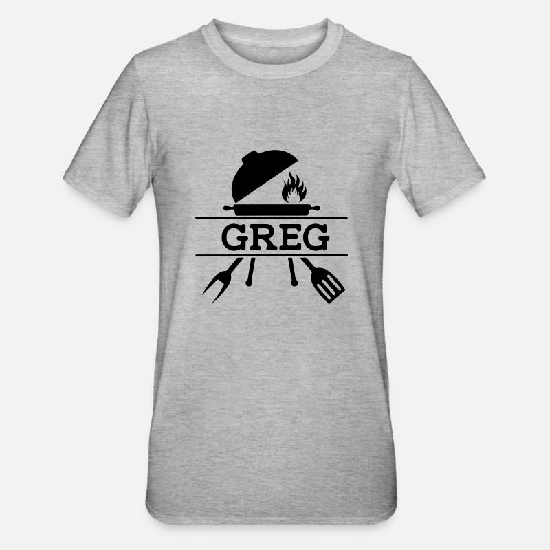 Grill Greg - T-shirt polycoton Unisexe - gris chiné