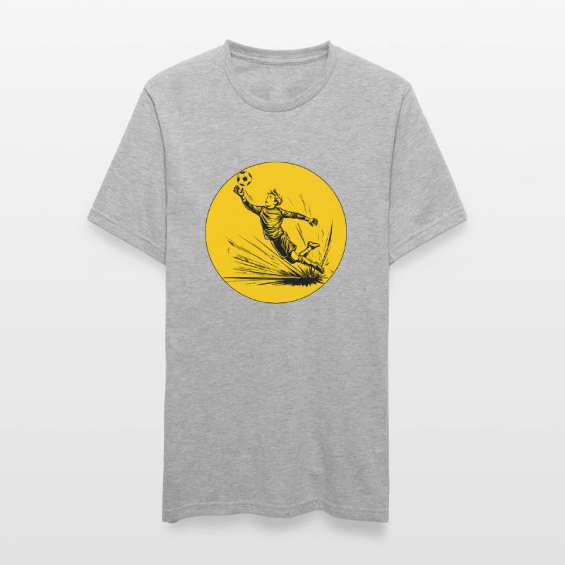 Torwart (schwarz-gelb) Unisex Polycotton T-Shirt