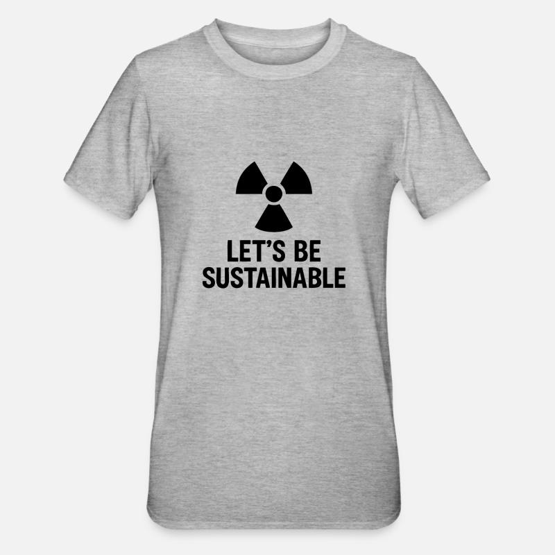 Let s be sustaibnable - Unisex Polycotton T-Shirt - heather grey
