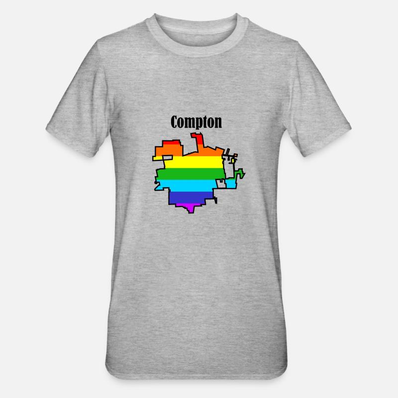 Arc-en-ciel de Compton - T-shirt polycoton Unisexe - gris chiné