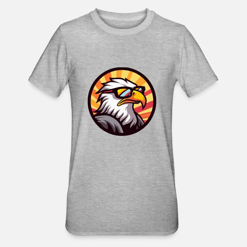 Eagle Comic Cool - Unisex Polycotton T-Shirt - heather grey