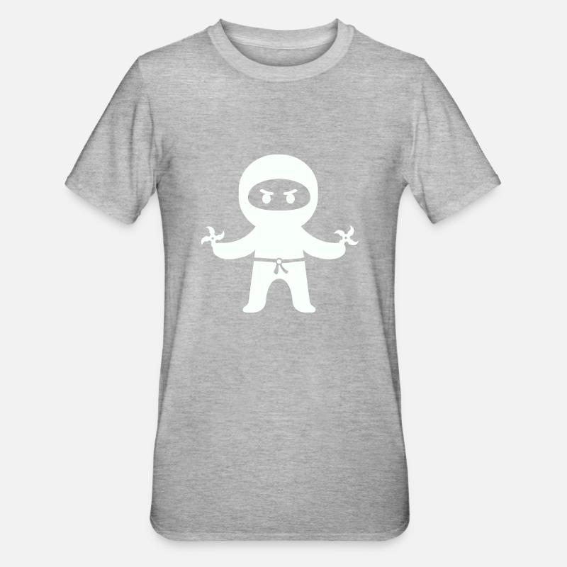 Ninja 1 - T-shirt polycoton Unisexe - gris chiné