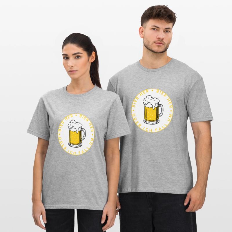 Bees here - Oder ich fall um! Unisex Polycotton T-Shirt