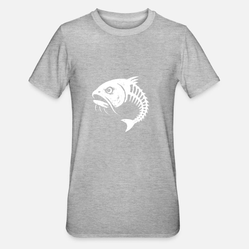 Fischgrate Sauer - Unisex Polycotton T-Shirt - Grau meliert
