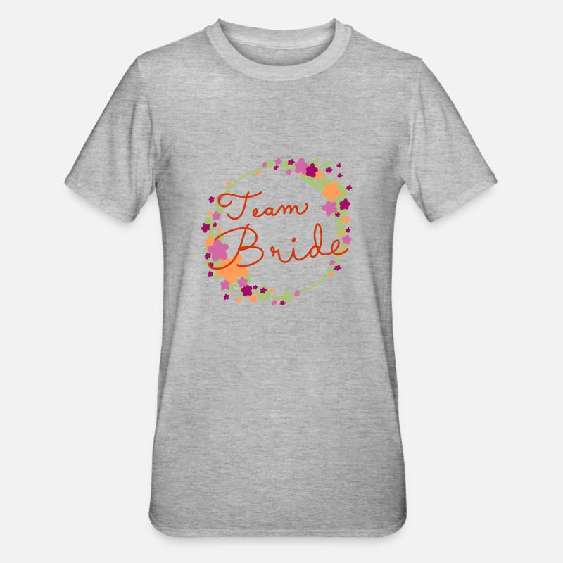 Équipe Bride Lesbienne / Équipe Braut Lesbisch - T-shirt polycoton Unisexe - gris chiné
