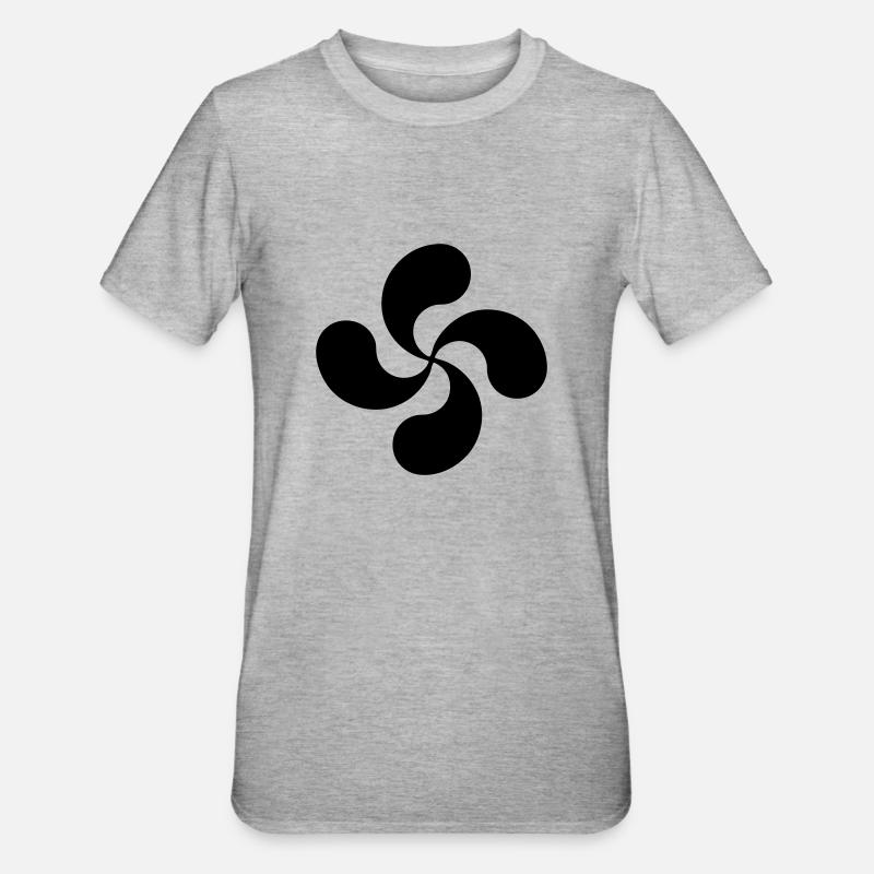 lauburu - croix basque - T-shirt polycoton Unisexe - gris chiné