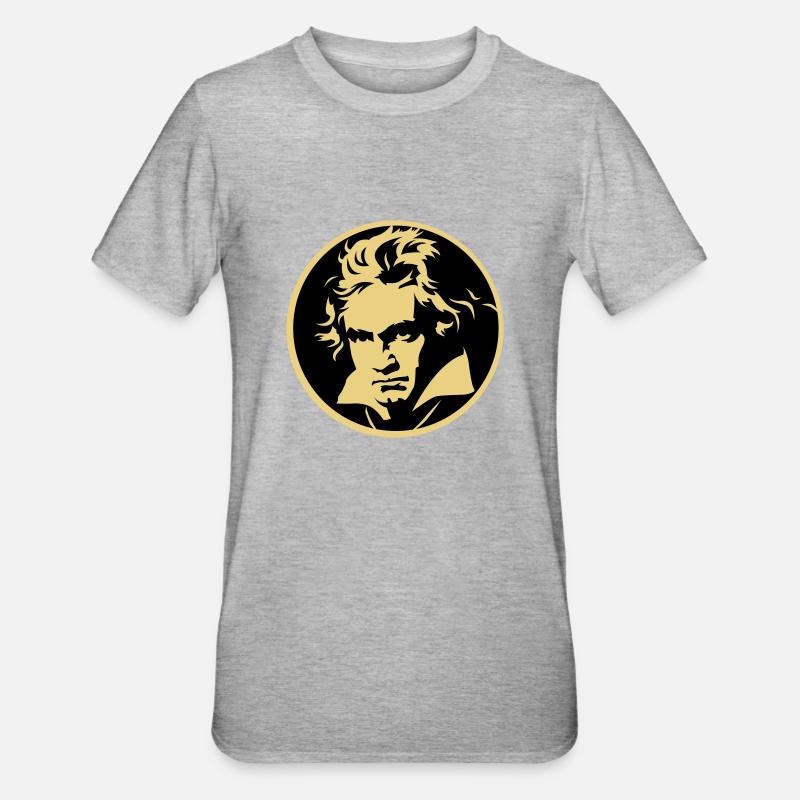 Roll over Beethoven (2-Farben) - Unisex Polycotton T-Shirt - Grau meliert