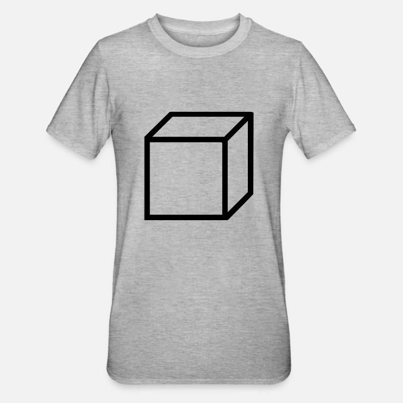 cube - T-shirt polycoton Unisexe - gris chiné
