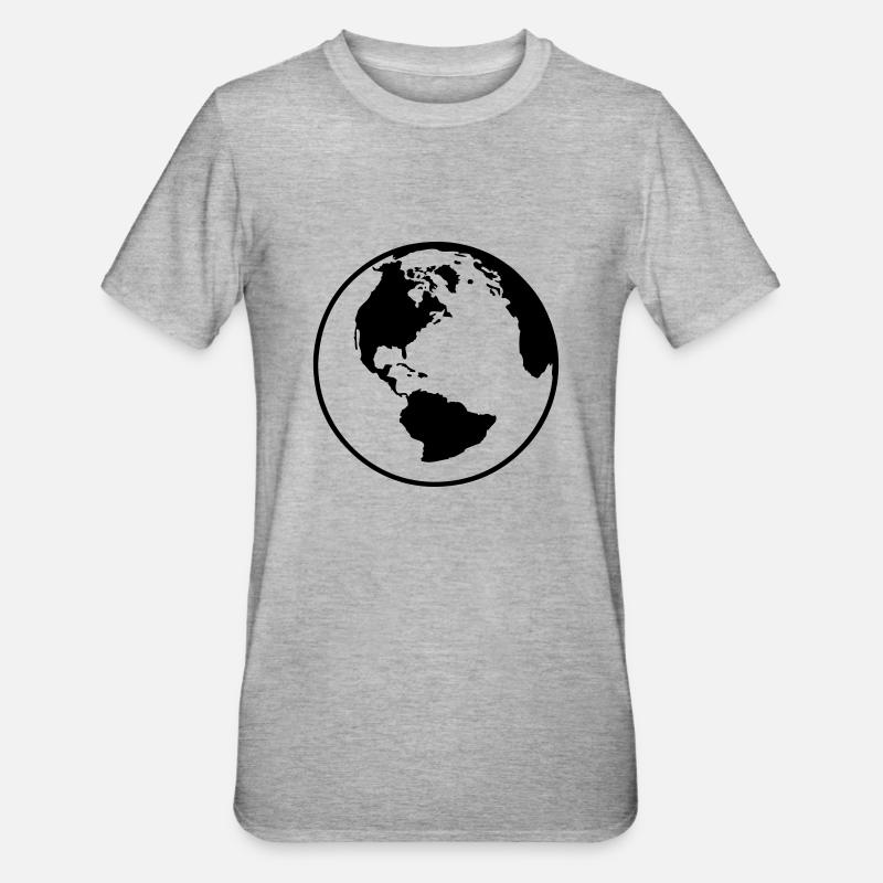 Globe - T-shirt polycoton Unisexe - gris chiné