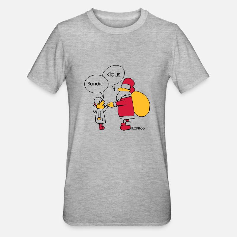 Sandra and Klaus - White - Unisex Polycotton T-Shirt - heather grey