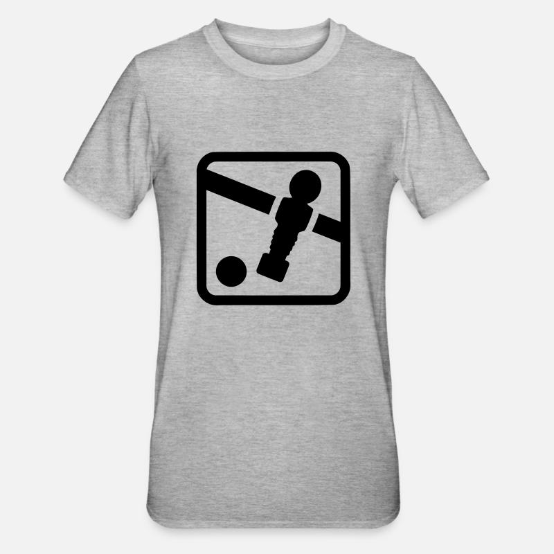 Tischkicker - Unisex Polycotton T-Shirt - Grau meliert
