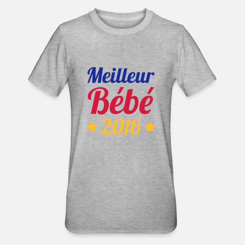 Meilleur Bébé 2016 | Naissance - T-shirt polycoton Unisexe - gris chiné