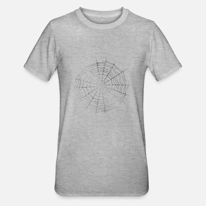 Smiley Spiderweb - T-shirt polycoton Unisexe - gris chiné