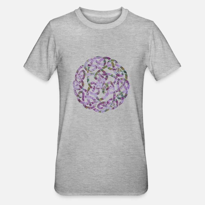 noeud celtique 5 e 230 - T-shirt polycoton Unisexe - gris chiné