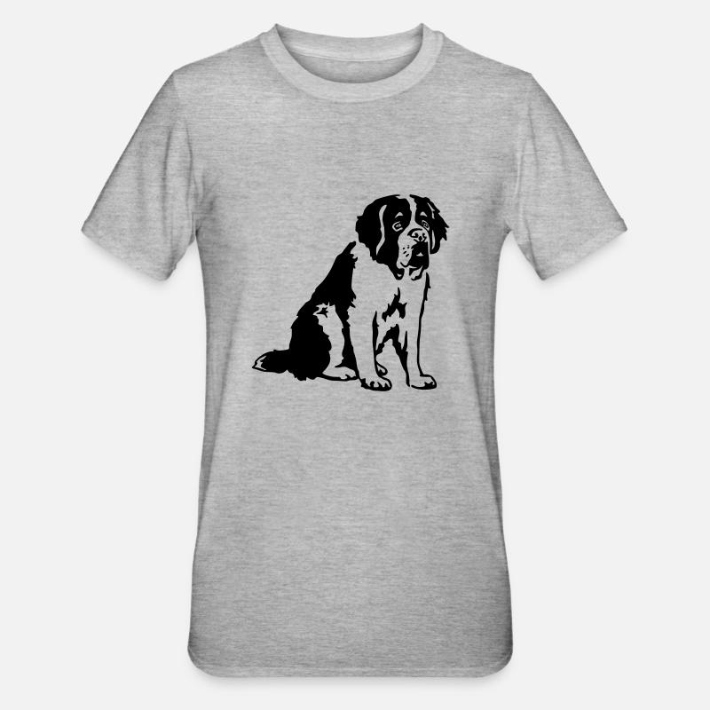 Saint-Bernard - T-shirt polycoton Unisexe - gris chiné