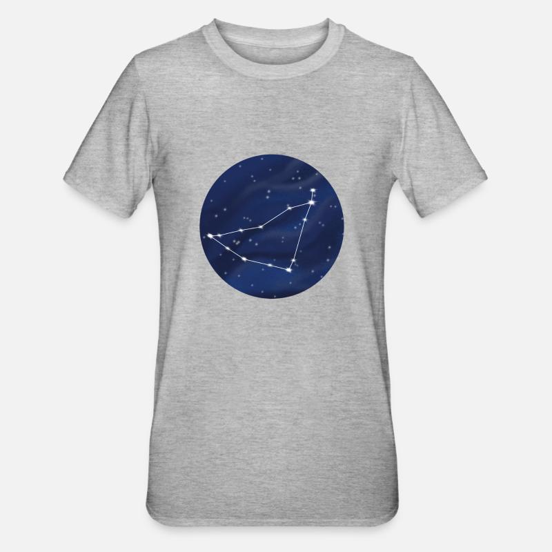 Sternbild Steinbock Sternzeichen - Unisex Polycotton T-Shirt - Grau meliert