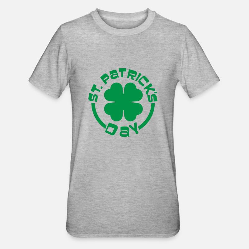 Fête de la Saint-Patrick - T-shirt polycoton Unisexe - gris chiné