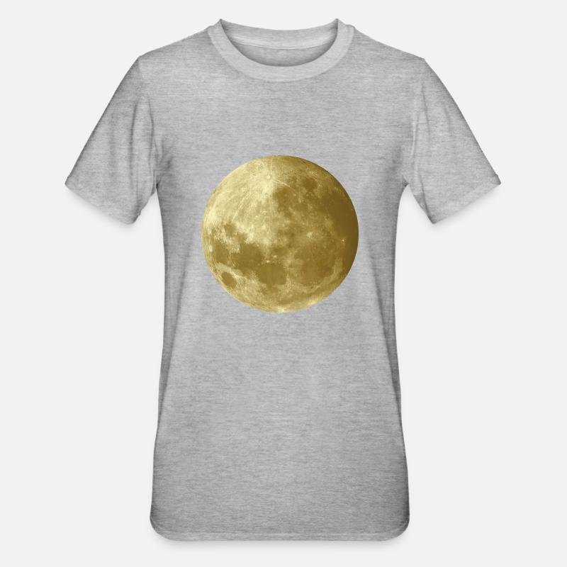 Lune dans l’or - T-shirt polycoton Unisexe - gris chiné