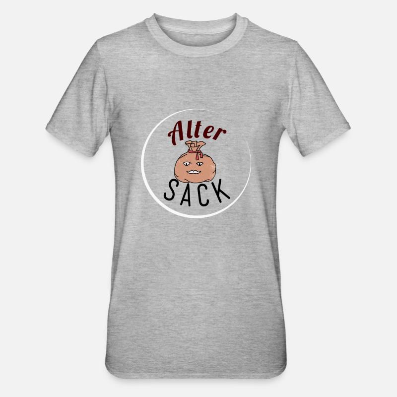 Alter Sack - Unisex Polycotton T-Shirt - Grau meliert