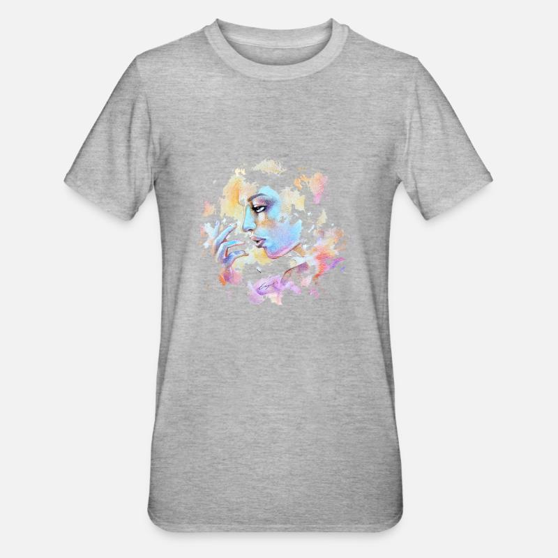 REVE DE NEBULEUSE - T-shirt polycoton Unisexe - gris chiné