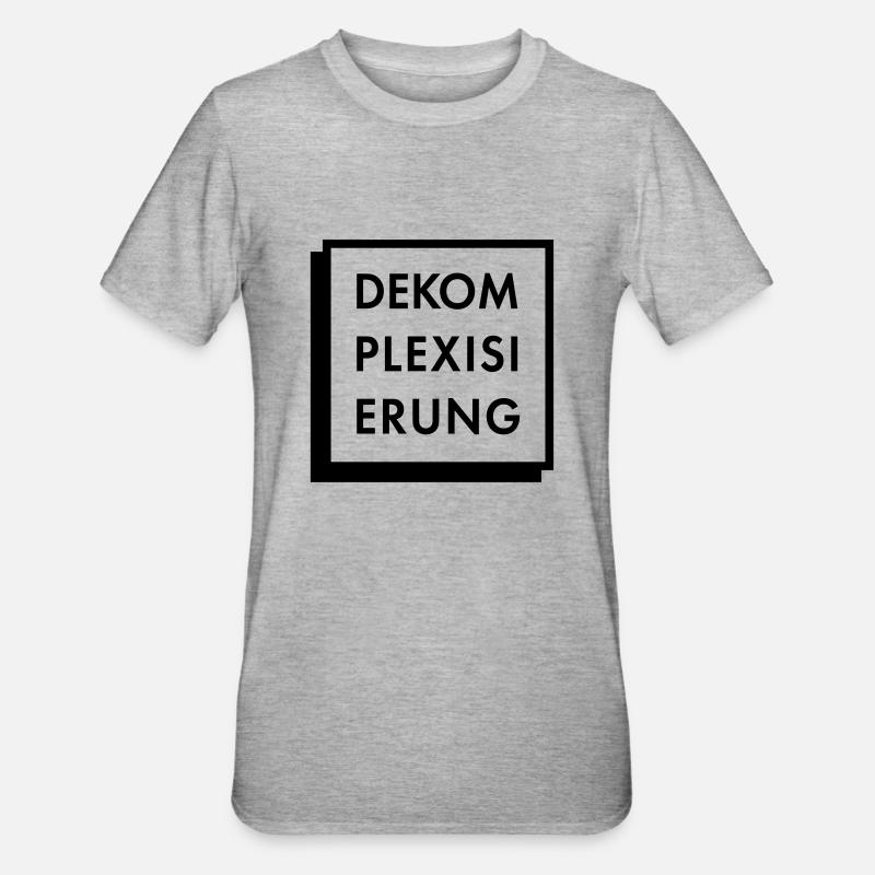 Dekomplexisierung - Unisex Polycotton T-Shirt - Grau meliert