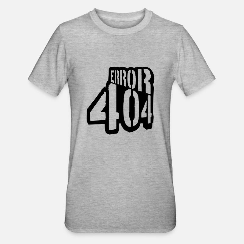 Problem Error 404 Message - Unisex Polycotton T-Shirt - heather grey