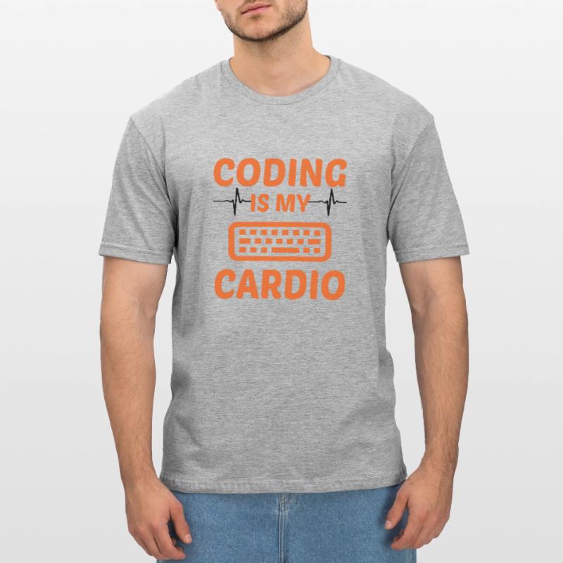 Coding Is My Cardio Programming Coder Computer Gee Unisex Polycotton T-Shirt