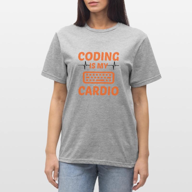 Coding Is My Cardio Programming Coder Computer Gee Unisex Polycotton T-Shirt
