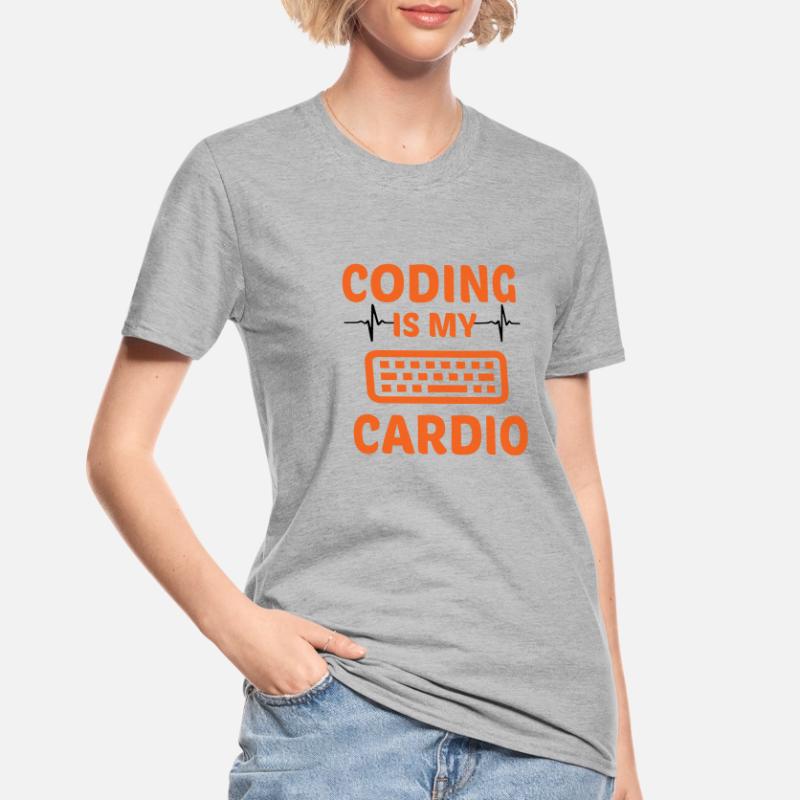 Coding Is My Cardio Programming Coder Computer Gee Unisex Polycotton T-Shirt
