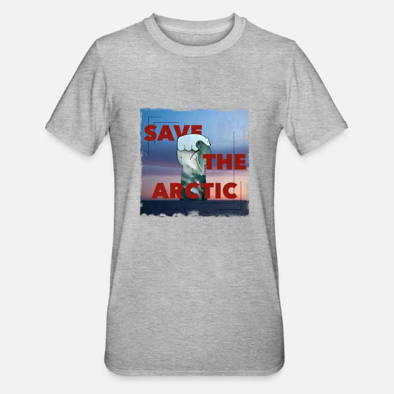Save The Arctic - Unisex Polycotton T-Shirt - heather grey