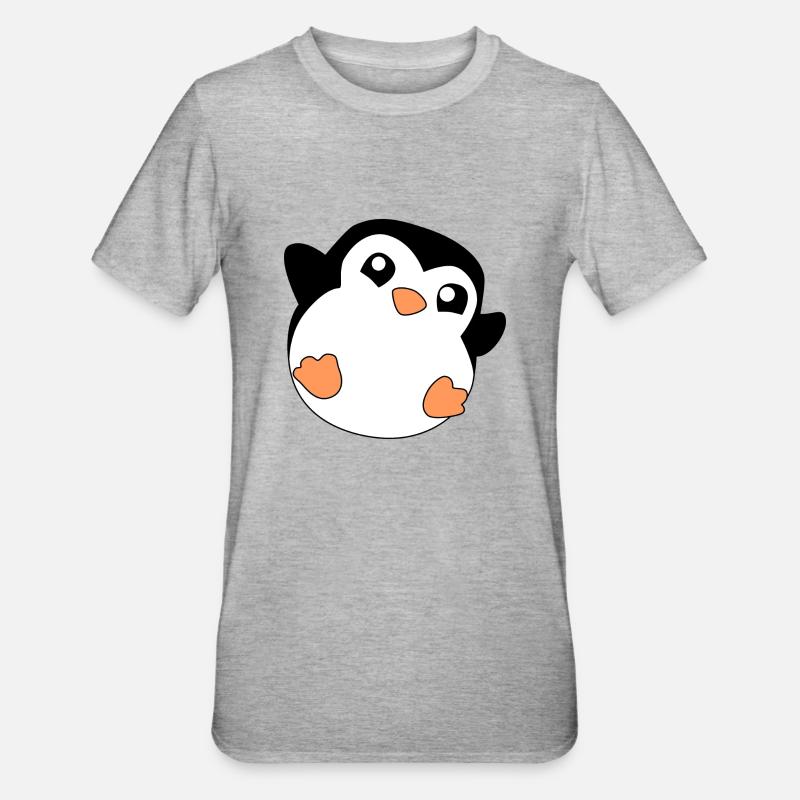 Pingouin - T-shirt polycoton Unisexe - gris chiné