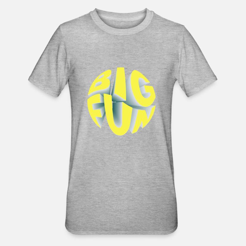 c'est moi big fun - T-shirt polycoton Unisexe - gris chiné