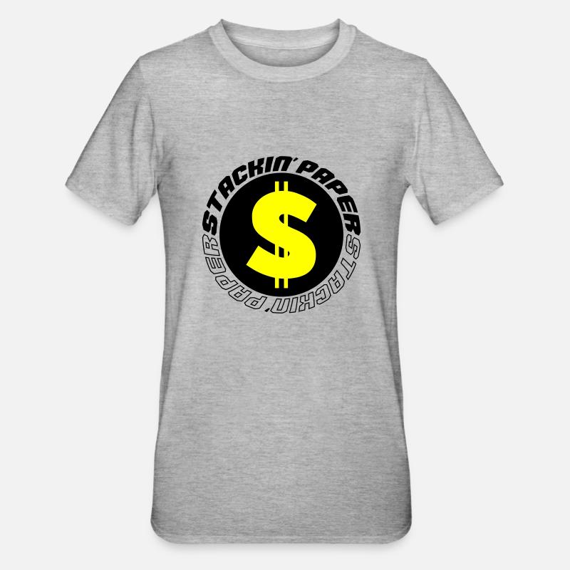 stackin paper 002 - Unisex Polycotton T-Shirt - heather grey