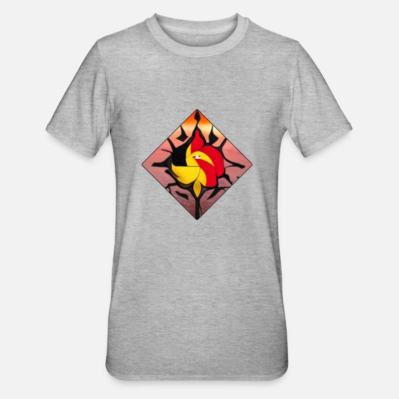 Modèle - T-shirt polycoton Unisexe - gris chiné