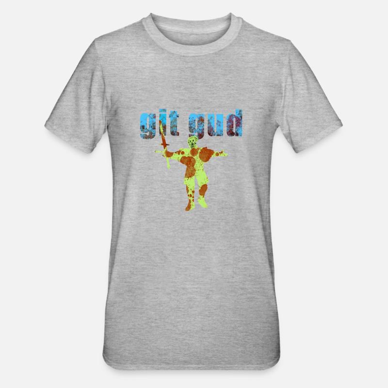 GitGud - Unisex Polycotton T-Shirt - Grau meliert