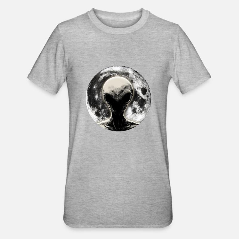 Clair de lune extraterrestre - T-shirt polycoton Unisexe - gris chiné