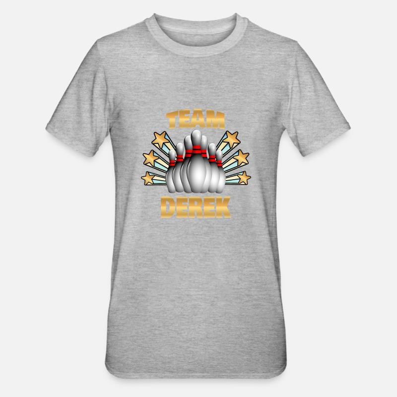 Bowling Derek - T-shirt polycoton Unisexe - gris chiné