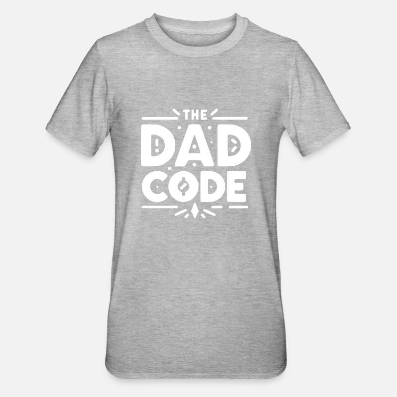 The Dad Code - Unisex Polycotton T-Shirt - heather grey